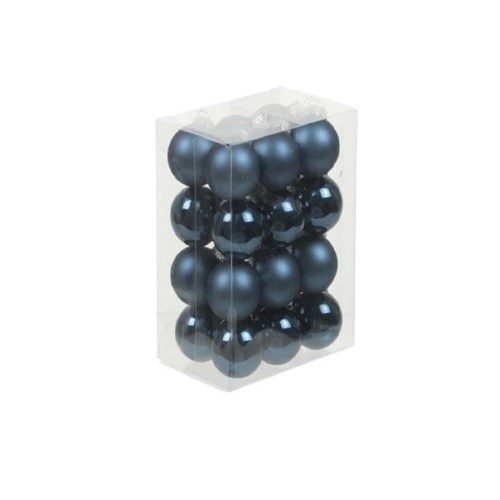 Üveg gömb 2,5 cm-es, 24 db-os - kék mix