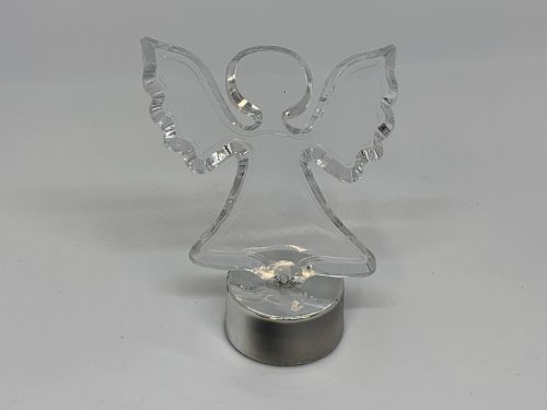 Asztali dísz angyal forma, LED világítással