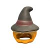 Halloween mécsestartó tök - kalapos