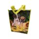 Bevásárló táska - Kutyusok napraforgóval - 31x38x10 cm
