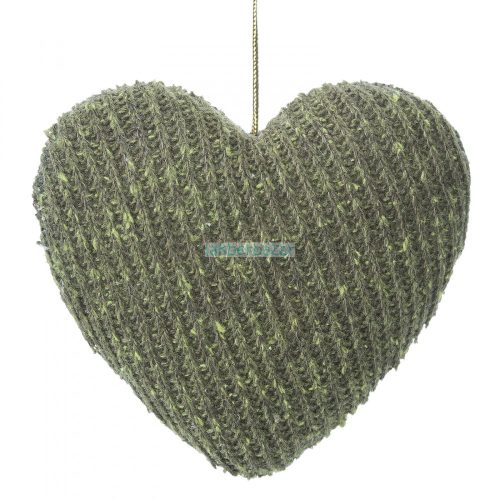Irin szív alakú akasztós karácsonyfadísz Zöld 3x9x10 cm