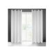Seylan mintás dekor függöny Fehér/ezüst 140x250 cm