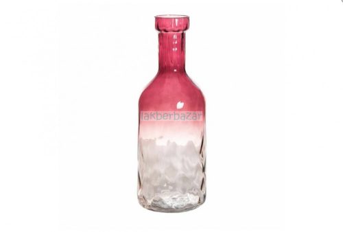 Carly üveg váza Rózsaszín 14x14x38 cm