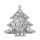 62b akasztós karácsonyfadísz Ezüst 12x11 cm