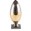 Kayla 01 asztali lámpa bársony búrával Téglavörös/ezüst/arany 38x75 cm