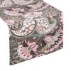 Alvina bársony asztali futó Fekete/rózsaszín 35x180 cm