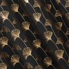 Clara sötétítő függöny Fekete/arany 135x250 cm
