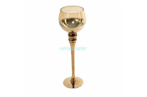Cloe üveg asztali gyertyatartó Arany 12x40 cm