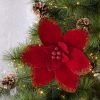 Bársonyos karácsonyi virág Piros 16 cm