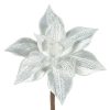 Dombornyomott karácsonyi virág Ezüst 20 cm
