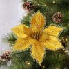 Dombornyomott karácsonyi virág Arany 20 cm