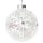 118a üveg karácsonyfa gömb Fehér/ezüst 8 cm