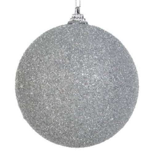 32b csillogó karácsonyfa gömb Ezüst 10 cm