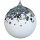 36a csillogó karácsonyfadísz Fehér/ezüst 8 cm