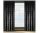 Cypr bársony sötétítő függöny Fekete/ezüst 140x270 cm