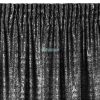 Cypr bársony sötétítő függöny Fekete/ezüst 140x270 cm