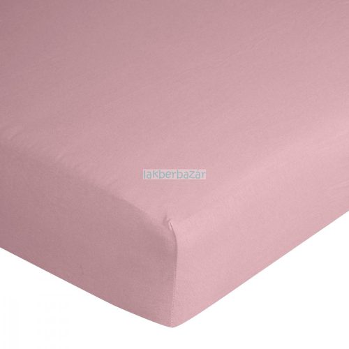 Jersey3 pamut gumis lepedő Pasztell rózsaszín 120x200 cm +25 cm