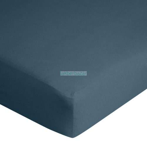 Jersey3 pamut gumis lepedő Kék 140x200 cm +30 cm