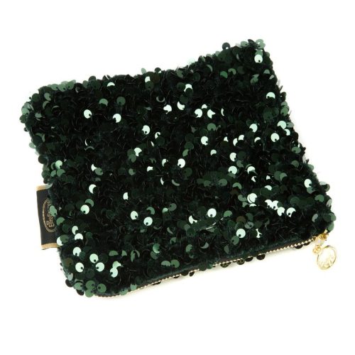 Belisa flitteres kozmetikai táska Zöld 15x14 cm