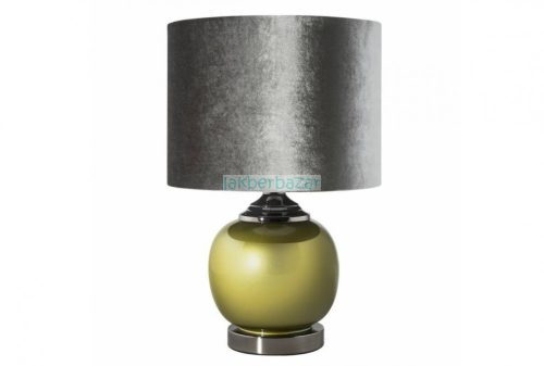 Merry asztali lámpa szatén búrával Olivazöld/grafit  30x47 cm