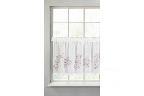 Suzy vitrázs függöny Fehér/rózsaszín 60x150 cm