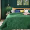 Ariel bársony ágytakaró Sötétzöld 230x260 cm