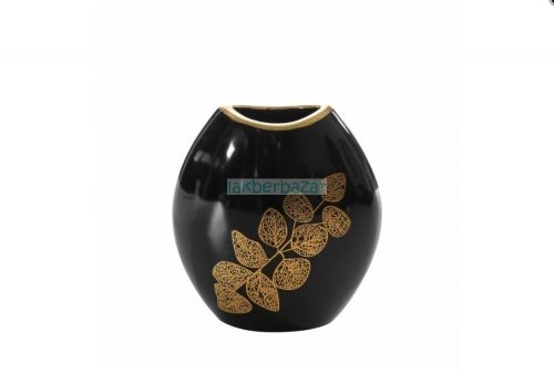 Erika váza Fekete/arany 14x7x16 cm