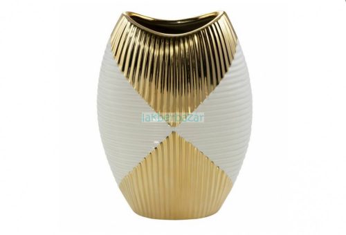 Rakel váza Bézs/arany 18x9x26 cm