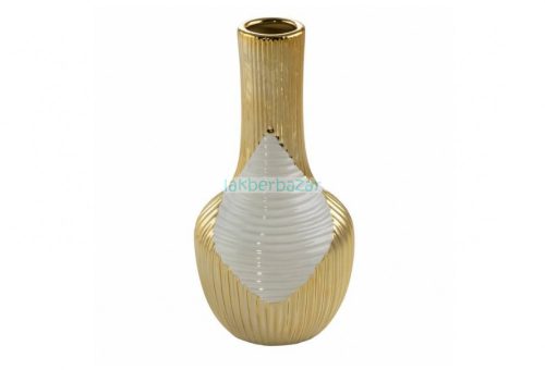 Rakel váza Bézs/arany 14x14x28 cm