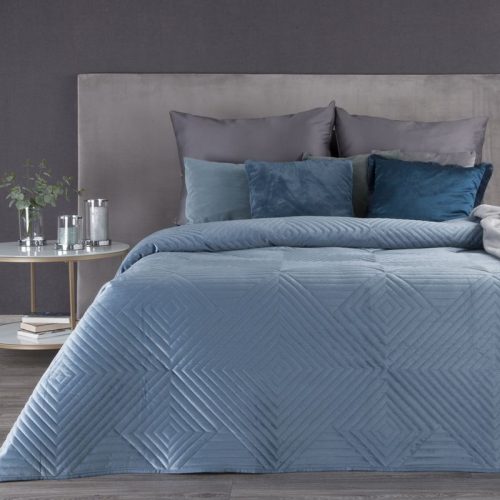 Sofia2 bársony ágytakaró Kék 220x240 cm