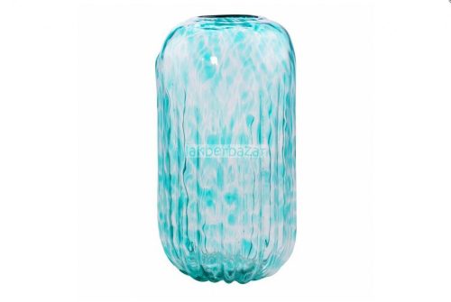 Galina2 üveg váza Türkiz 19x19x34 cm