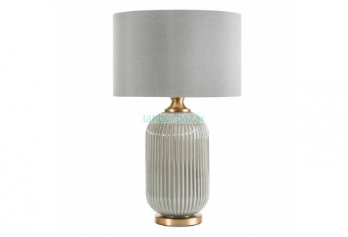 Suzi asztali lámpa bársony búrával Ezüst/arany 41x65 cm