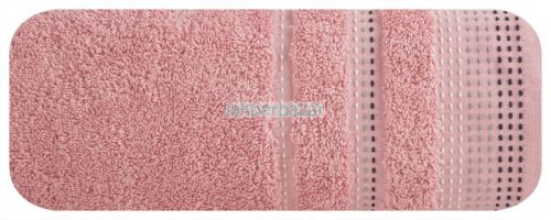Pola csíkos törölköző Pasztell rózsaszín 30x50 cm