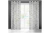 Bessy mintás dekor függöny Fehér/szürke/olívazöld 140x250 cm