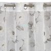 Bessy mintás dekor függöny Fehér/szürke/olívazöld 140x250 cm