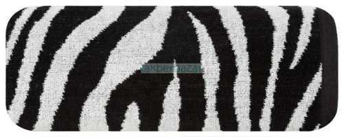 Zebra mintás jacquard törölköző Fehér/fekete 70x140 cm