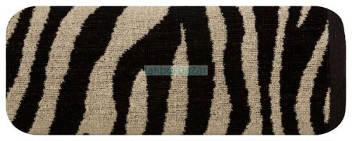 Zebra mintás jacquard törölköző Fekete/bézs 70x140 cm