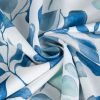 Rosali mintás dekor függöny Fehér/kék 140x250 cm