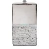 Brenda asztali lámpa matt szövetbúrával Fehér/ezüst 25x18x50 cm