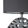 Dakota asztali lámpa matt szövetbúrával Fekete 25x16x40 cm