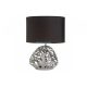 Dakota asztali lámpa matt szövetbúrával Ezüst/fekete 37x19x52 cm