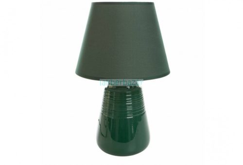 Karla asztali lámpa matt szövetbúrával Sötétzöld 25x25x40 cm