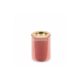 Sibel kerámia gyertyatartó Sötét rózsaszín/arany 8x8x10 cm
