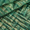 Agata1 bársony ágytakaró Sötétzöld/arany 170x210 cm