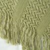 Szőtt akril takaró rojtokkal Világoszöld 130x170 cm