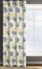 Elina sárga mintás függöny dekor Fehér/mustársárga 140x250 cm