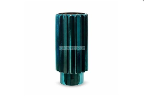 Irma üveg váza Türkiz/réz 17x17x30 cm
