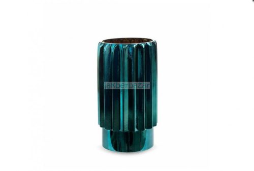 Irma üveg váza Türkiz/réz 15x15x26 cm