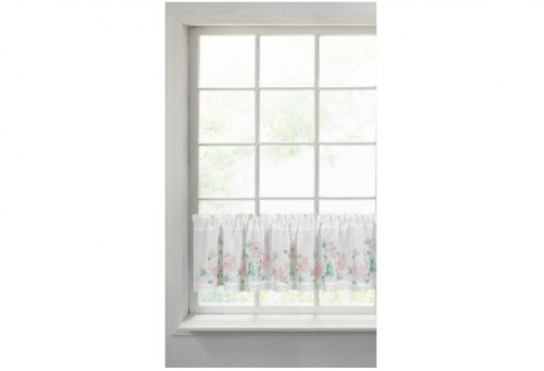 Asteja vitrázs függöny Fehér/rózsaszín 30x150 cm