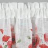 Mari pipacs mintás vitrázs függöny Fehér/piros 30x150 cm